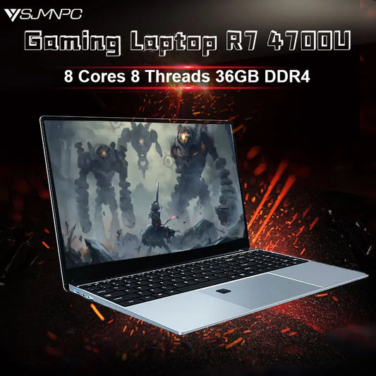 2024 Ultrabook Laptop 15.6 inch AMD R7 4700U Backlit Keyboard Windows 36GB DDR4 2TB Fingerprint Unlock Gaming Laptop Computer